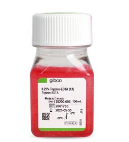 胰酶細胞消化液（0.25%胰酶，含EDTA，含酚紅）Gibco